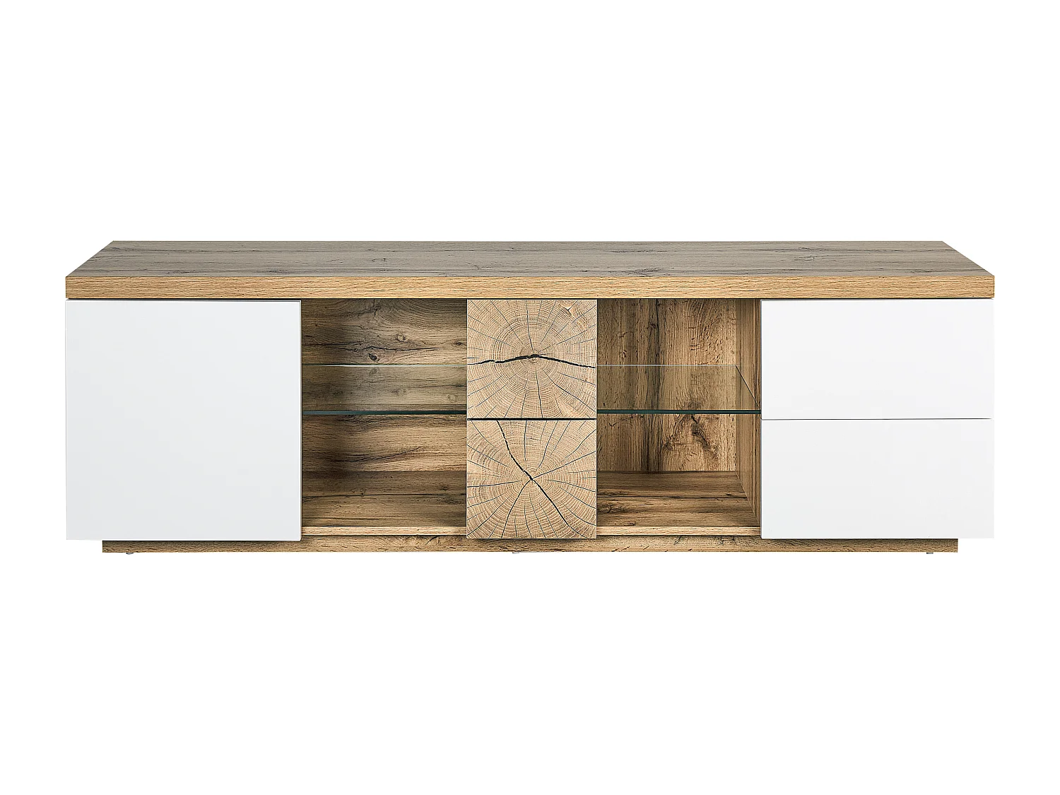 TV-meubel FARADA Bruin/wit