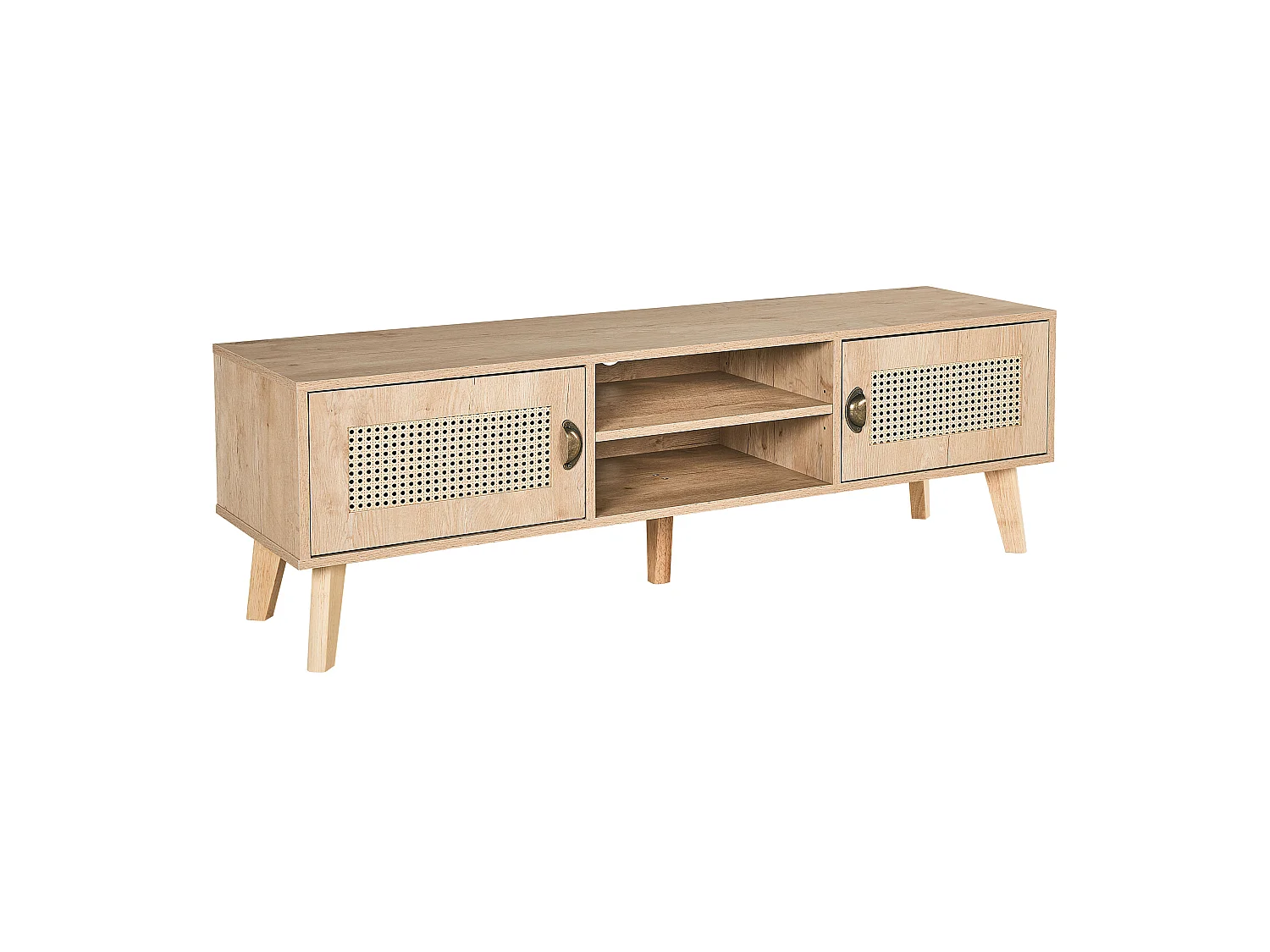 Meuble TV en MDF bois clair PARTON