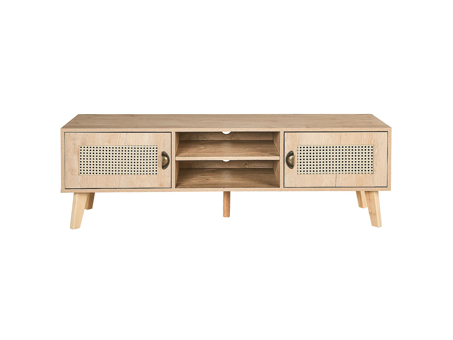 Meuble TV en MDF bois clair PARTON