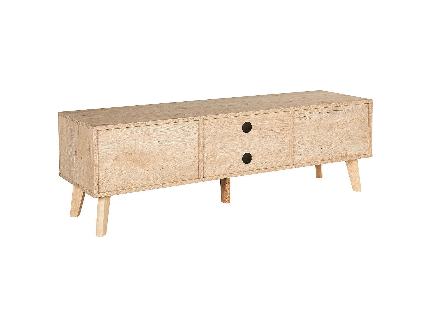 Meuble TV en MDF bois clair PARTON