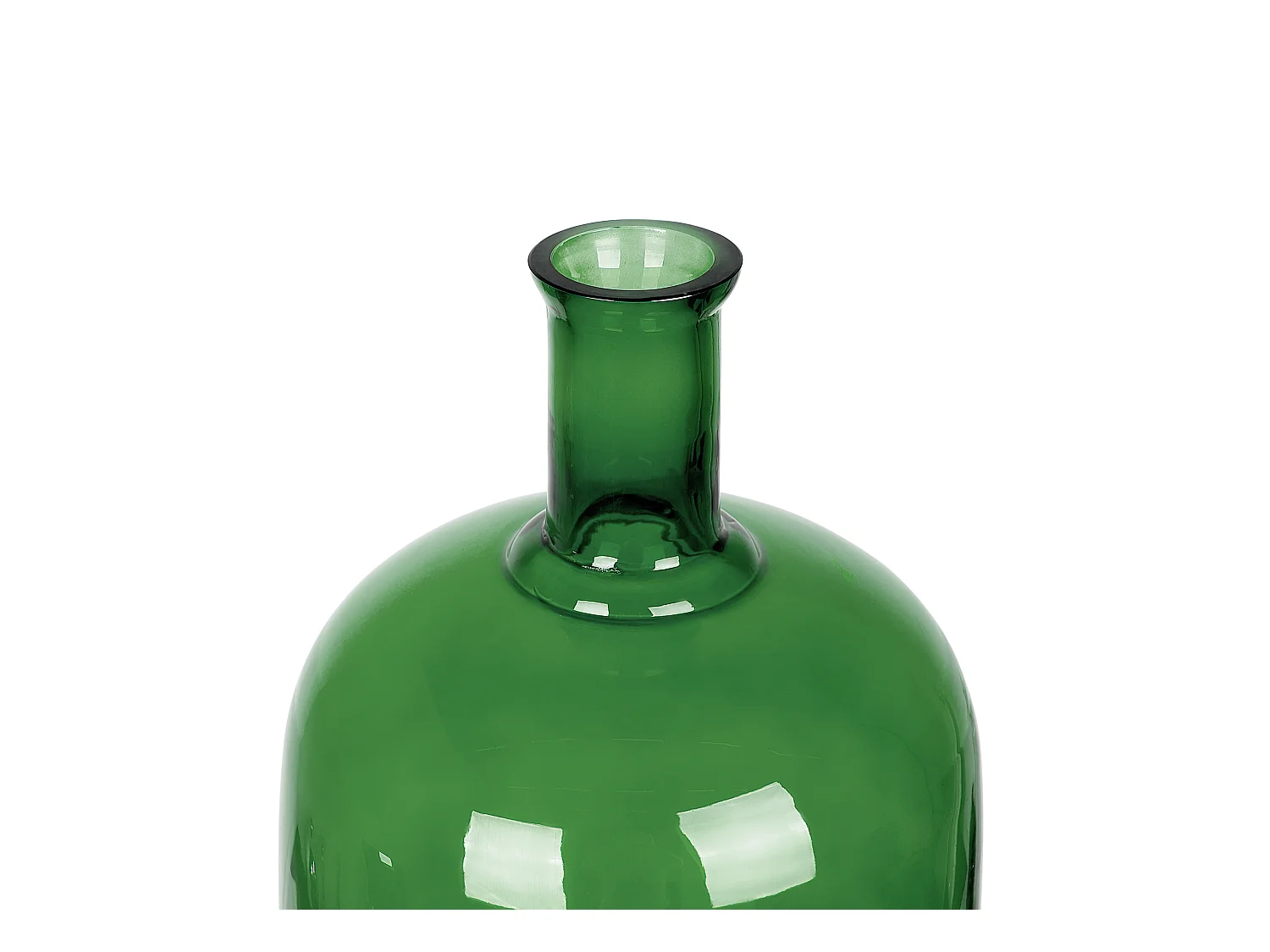 Blumenvase aus gefärbtem Glas handgefertigt grün 45 cm Korma