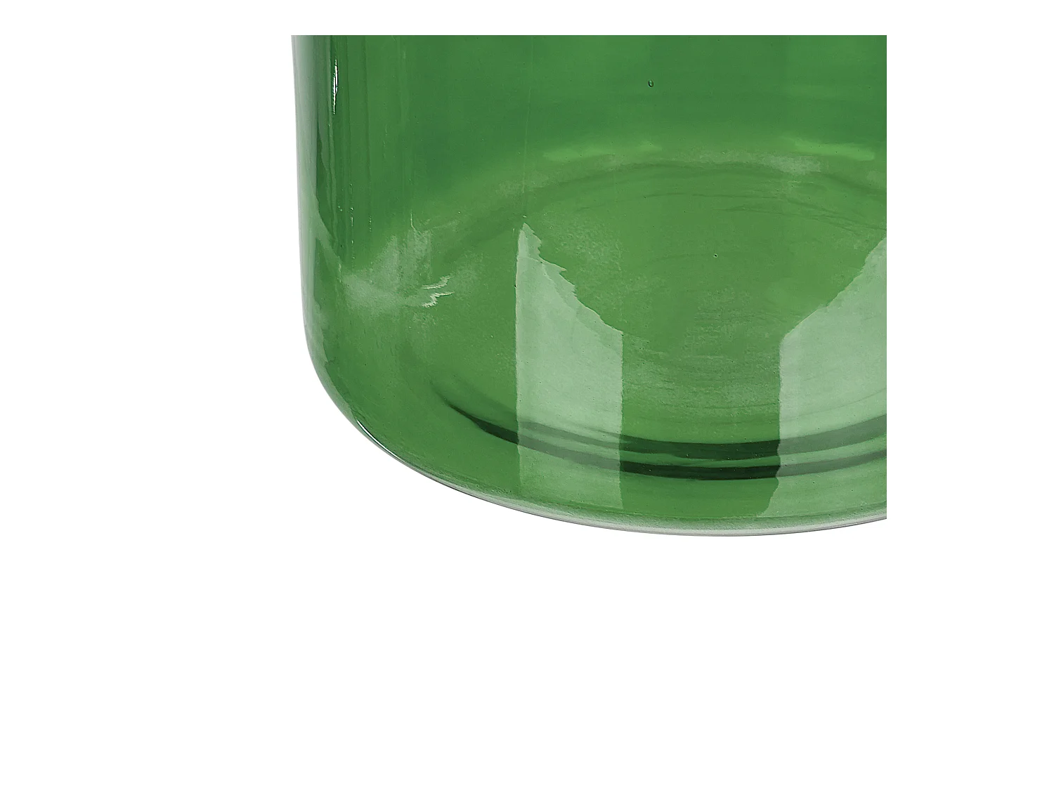 Blumenvase aus gefärbtem Glas handgefertigt grün 45 cm Korma