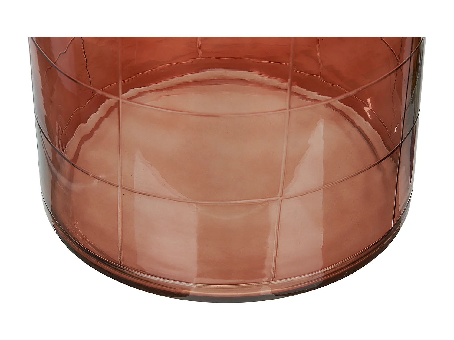 Blumenvase Glas braun 35 cm Tischdeko Zylinderform Rund Boho Modern Vindaloo