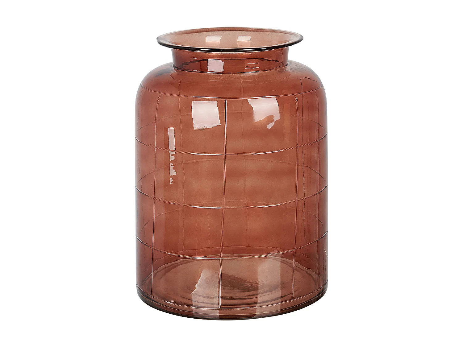 Vase à fleurs VINDALOO Verre 35 cm Marron doré