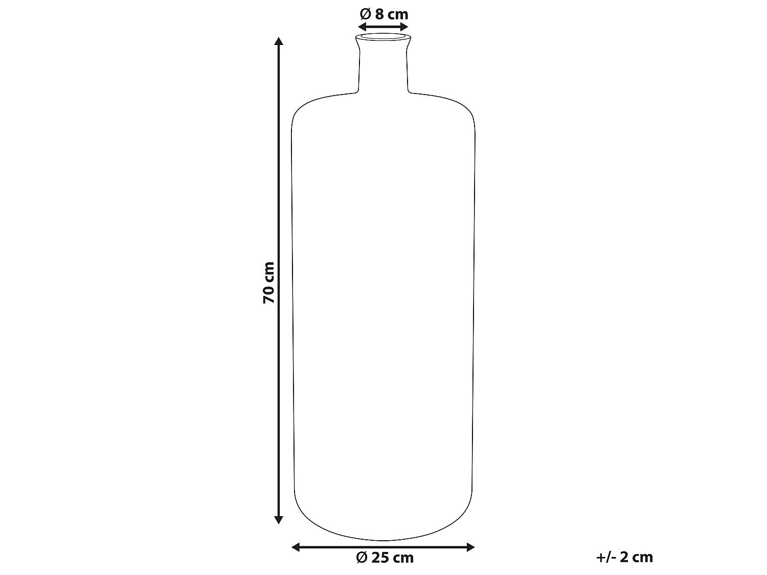 Wazon na kwiaty PAPADUM Szkło 70 cm Błękitny