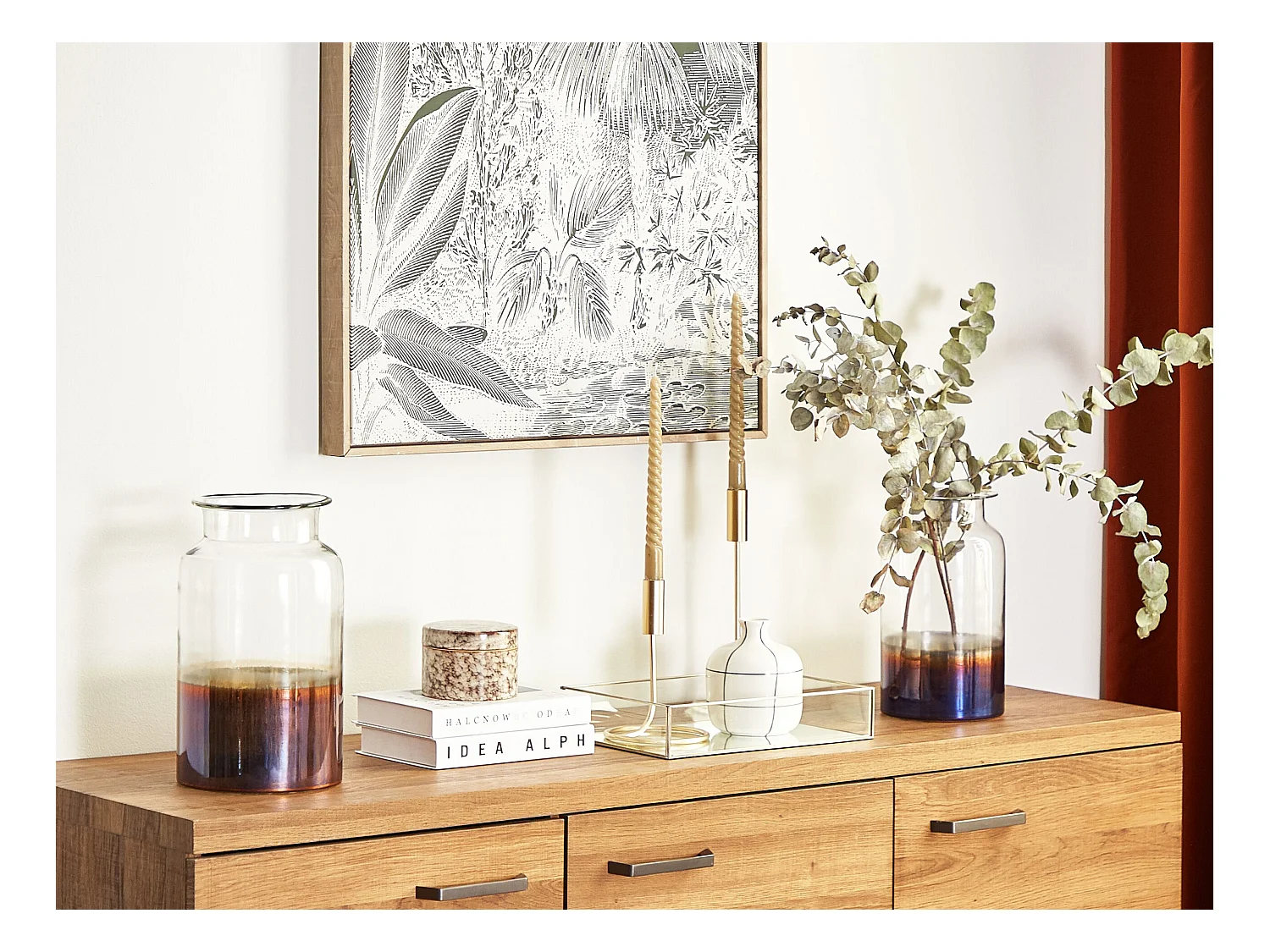 Wazon na kwiaty BHATURE Szkło 27 cm Kolorowy