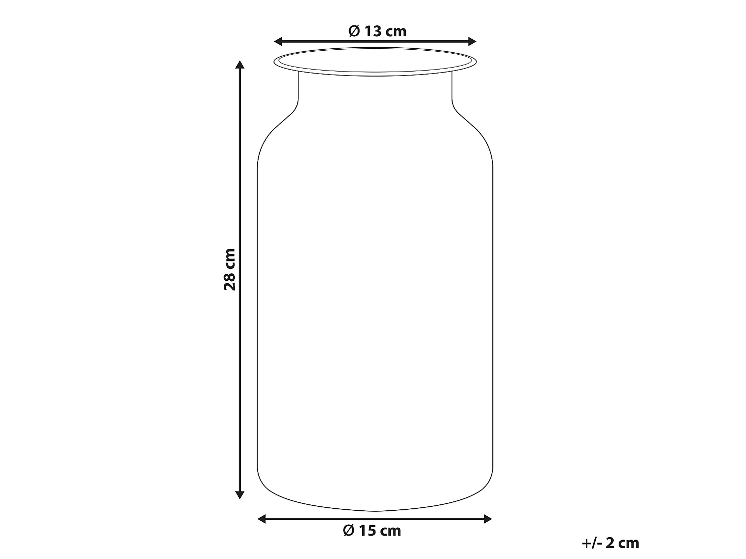 Vase à fleurs BHATURE Verre 27 cm Multicolore