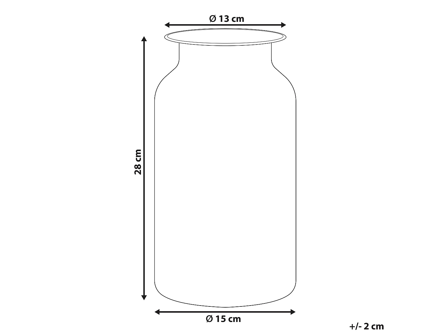 Vase à fleurs BHATURE Verre 27 cm Multicolore