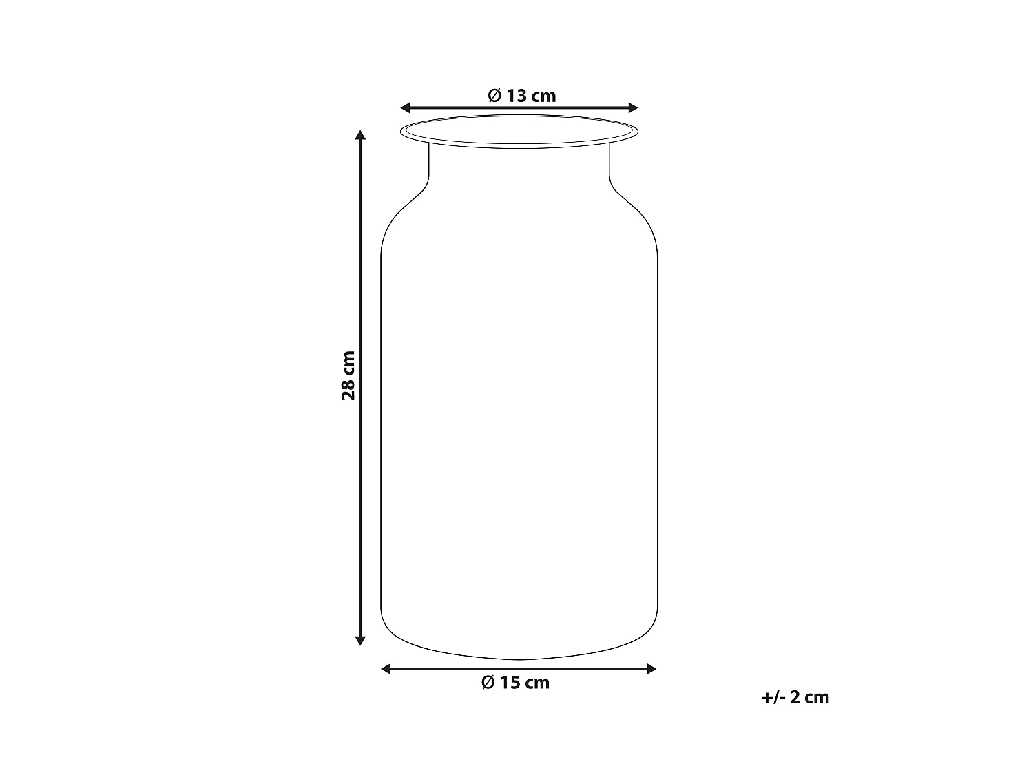 Vase à fleurs BHATURE Verre 27 cm Multicolore