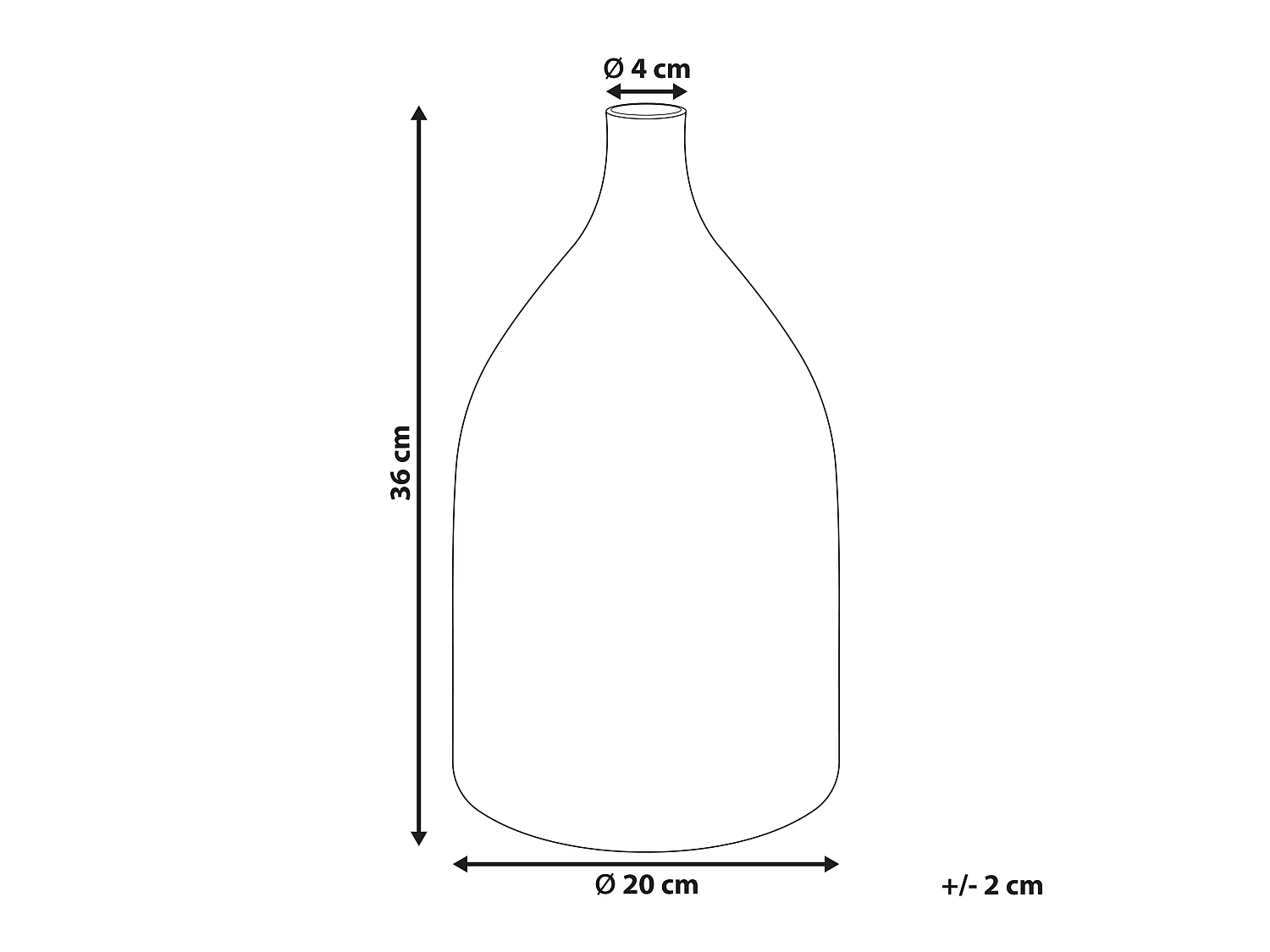 Bloemenvaas KULCHA Glas 36 cm Multicolor