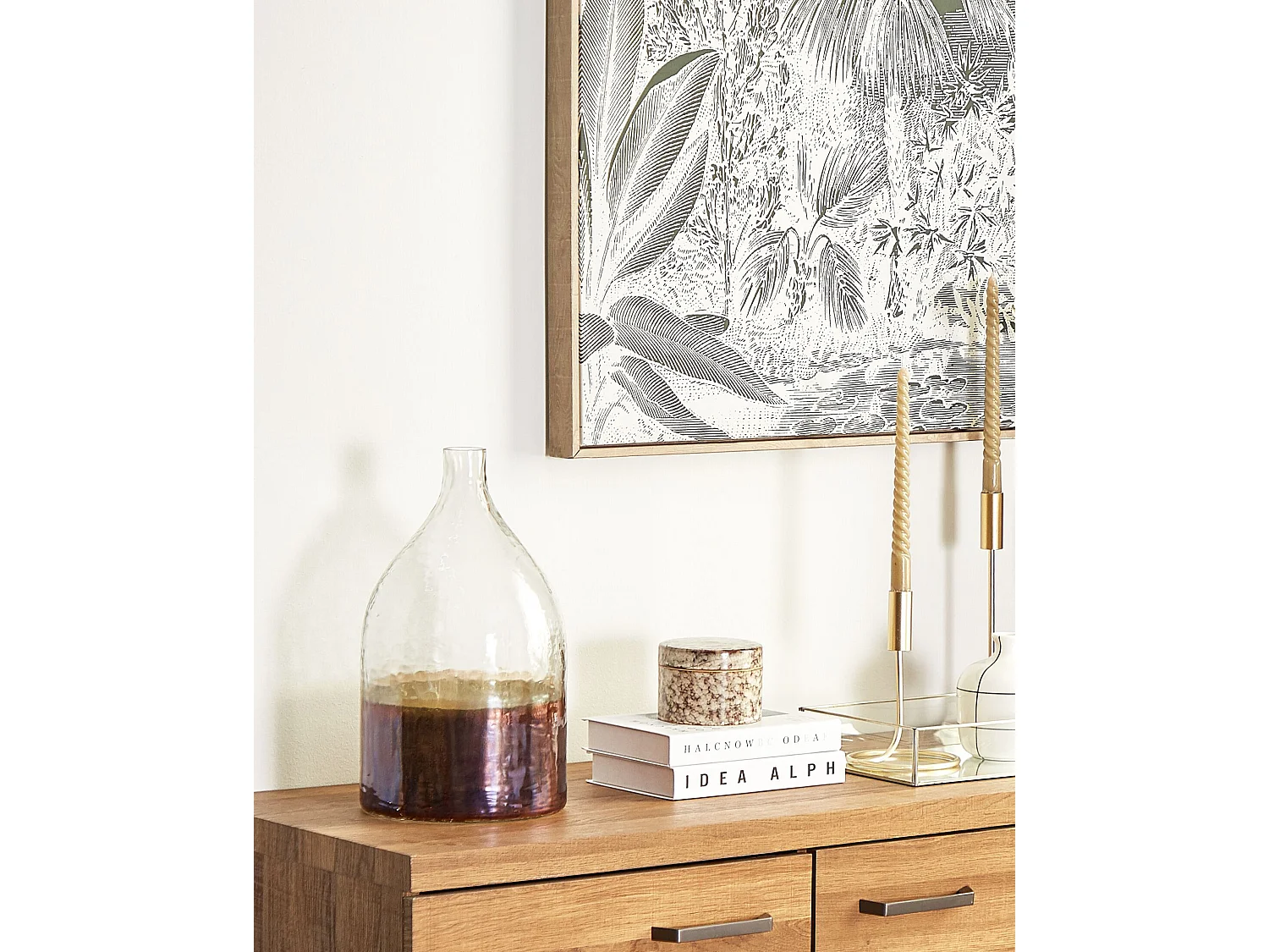 Vase à fleurs KULCHA Verre 36 cm Multicolore