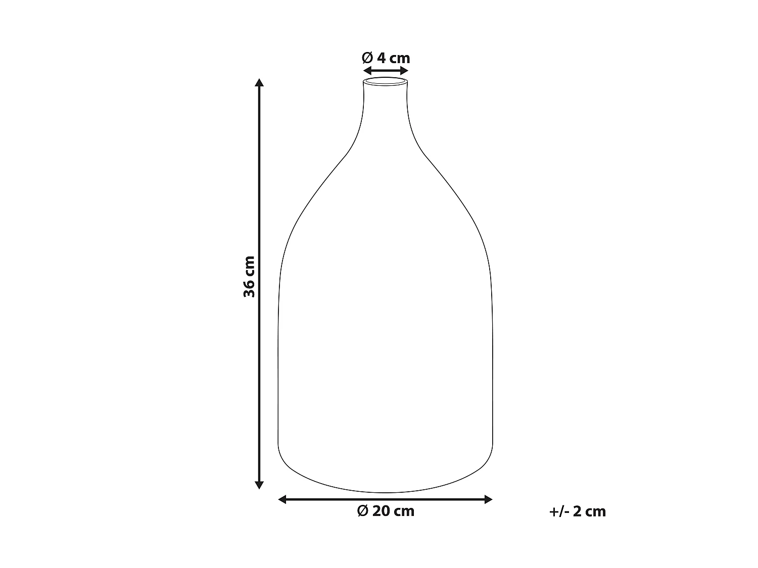 Bloemenvaas KULCHA Glas 36 cm Multicolor