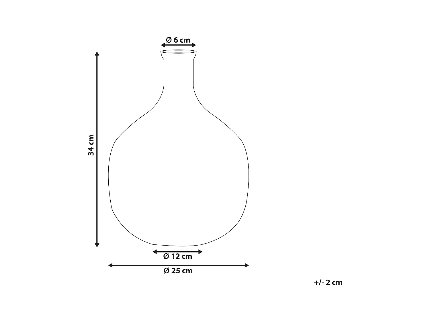 Blumenvase RAZALA Glas 34 cm Bunt