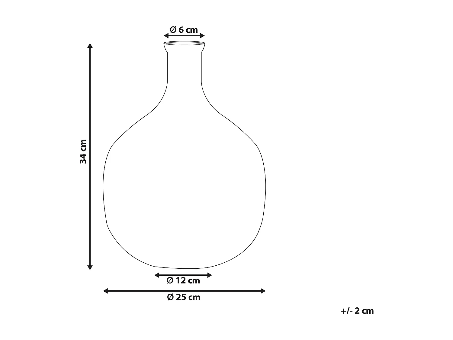 Blumenvase RAZALA Glas 34 cm Bunt