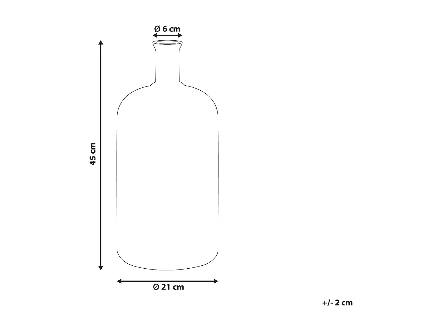 Bloemenvaas KORMA Glas 45 cm Blauw