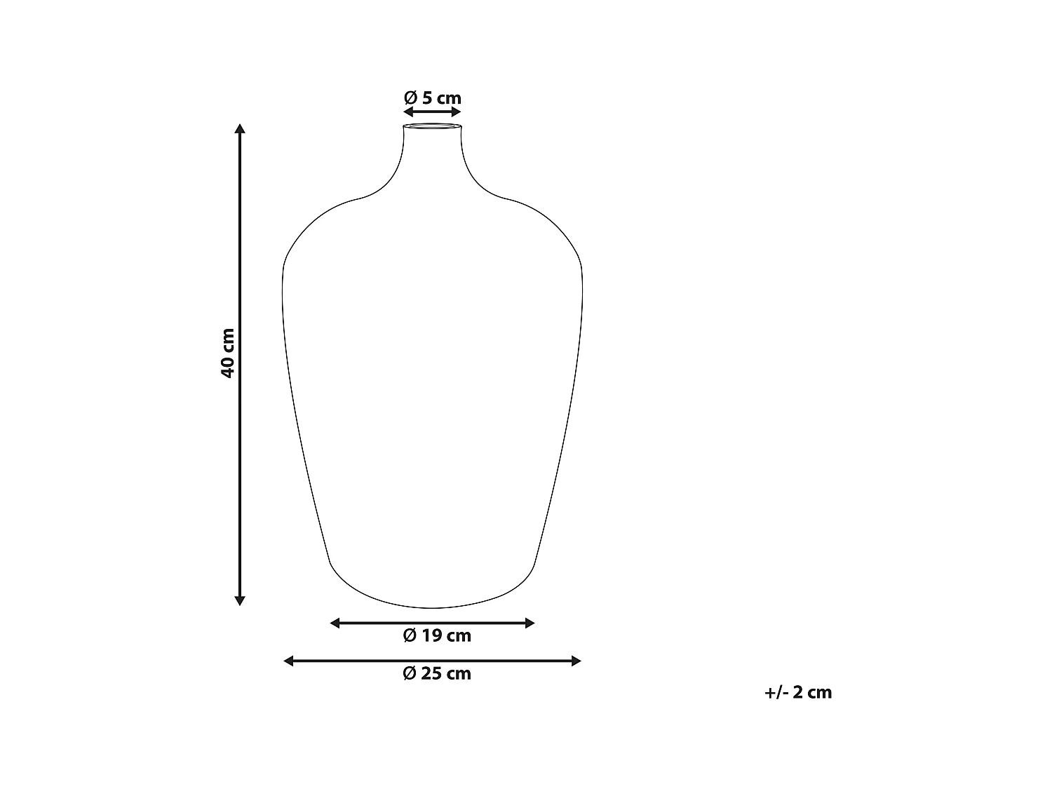 Vase à fleurs KACHORI Verre 40 cm Argenté
