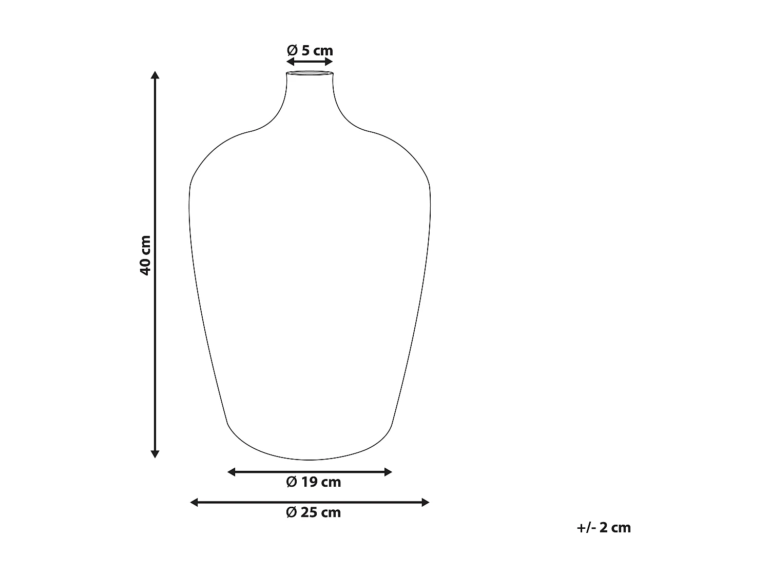 Blumenvase KACHORI Glas 40 cm Silber