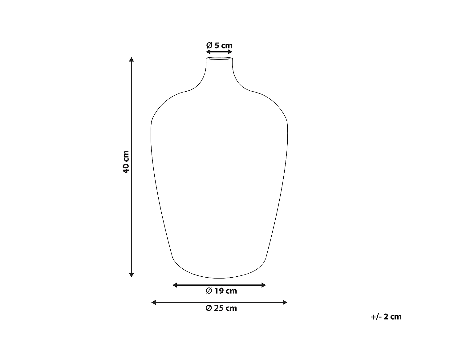 Vase à fleurs KACHORI Verre 40 cm Argenté