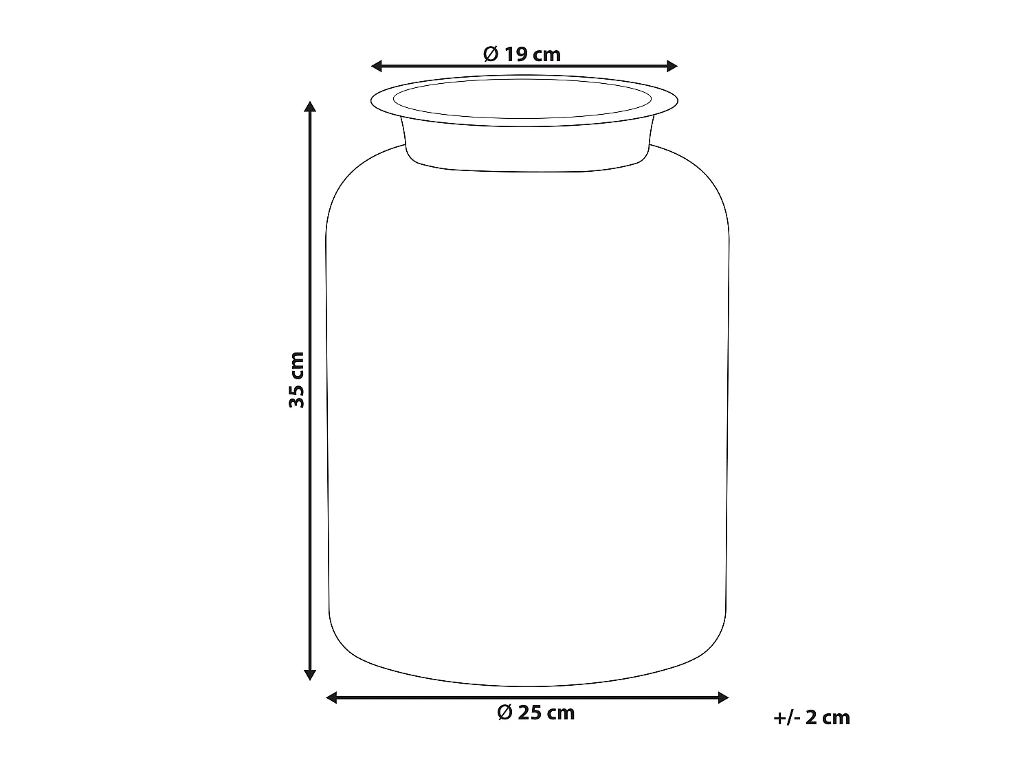 Blumenvase Glas grün 35 cm Tischdeko Zylinderform Rund Boho Modern Vindaloo
