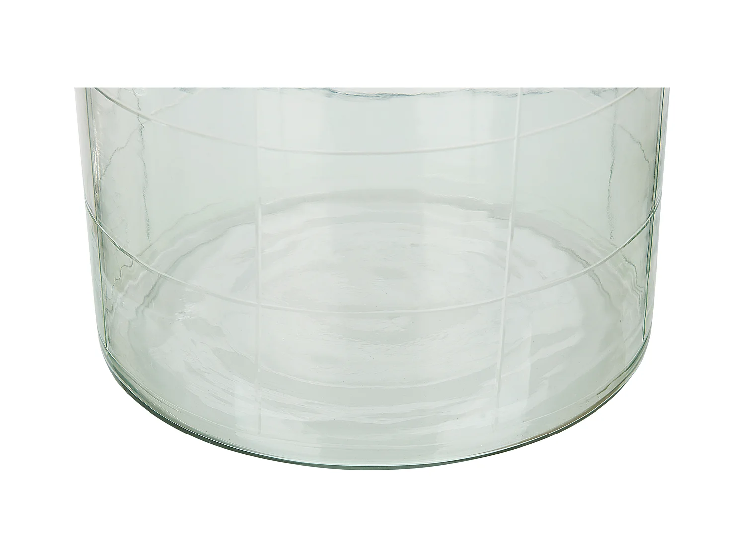 Blumenvase Glas grün 35 cm Tischdeko Zylinderform Rund Boho Modern Vindaloo