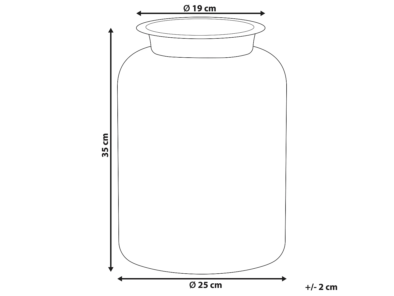 Blumenvase Glas grün 35 cm Tischdeko Zylinderform Rund Boho Modern Vindaloo