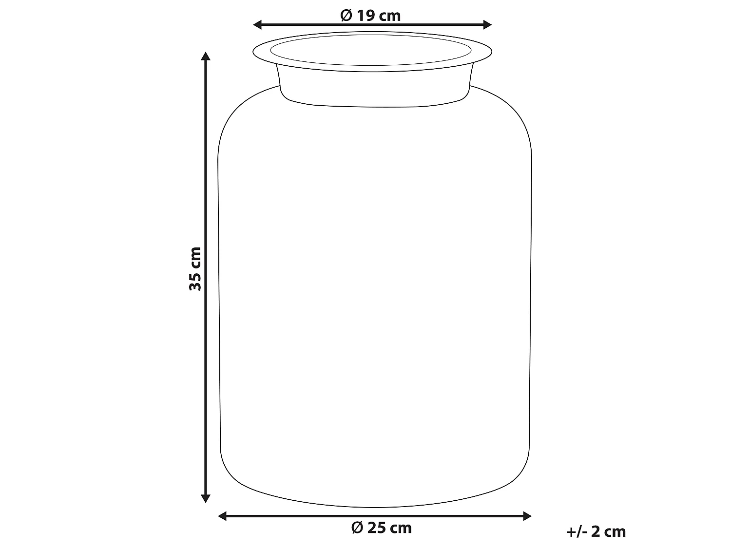 Bloemenvaas VINDALOO Glas 35 cm Lichtgroen