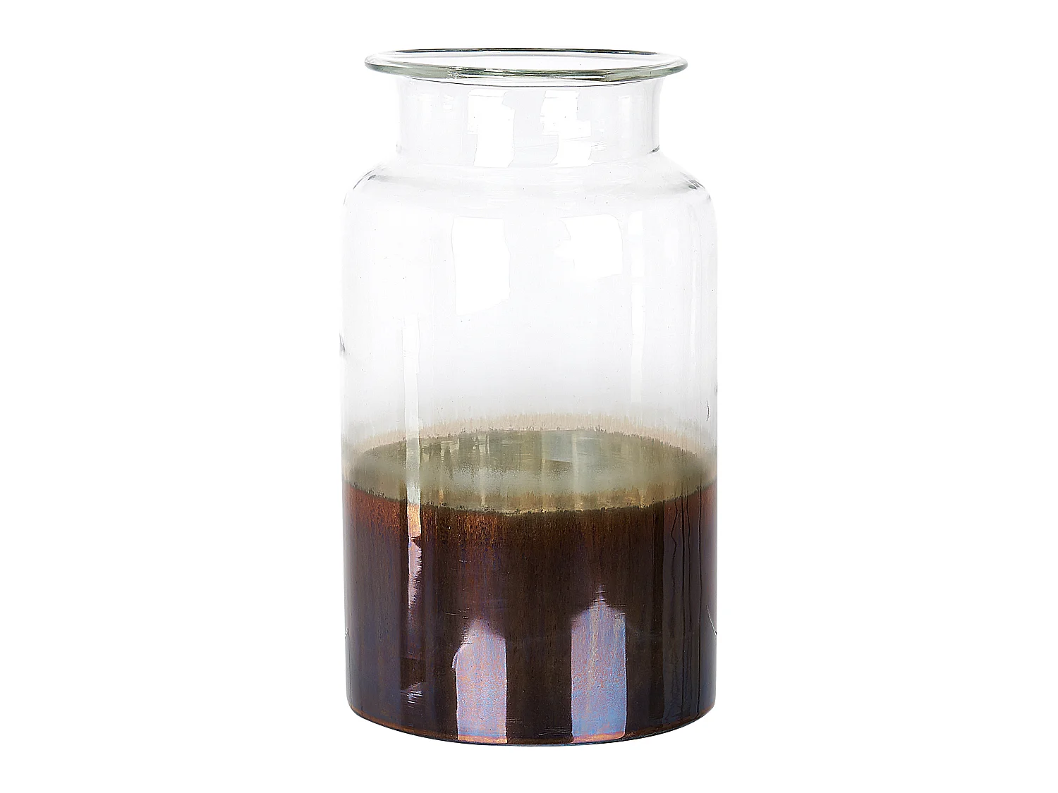 Vase à fleurs BHATURE Verre 30 cm Multicolore