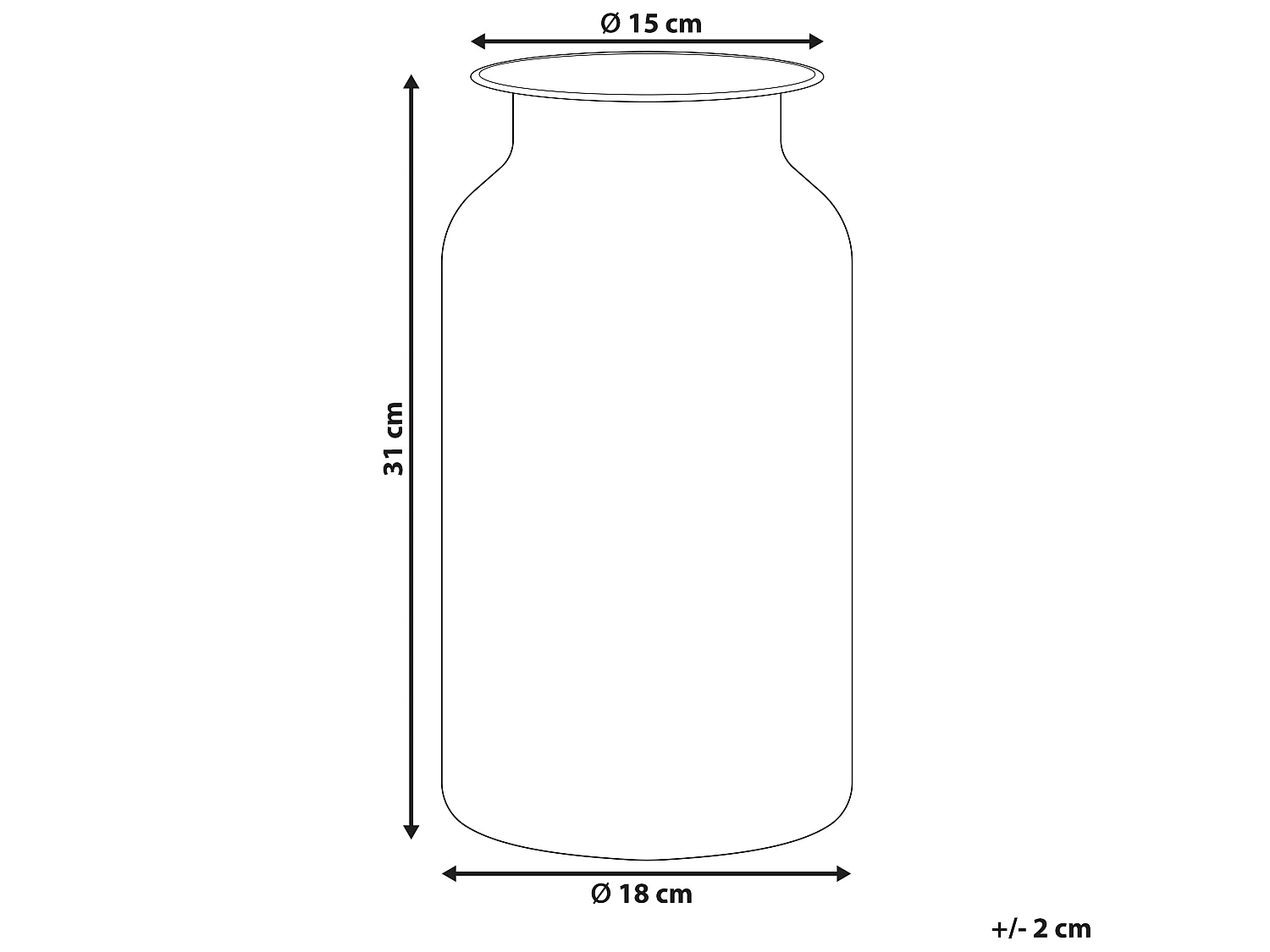 Wazon na kwiaty BHATURE Szkło 30 cm Kolorowy