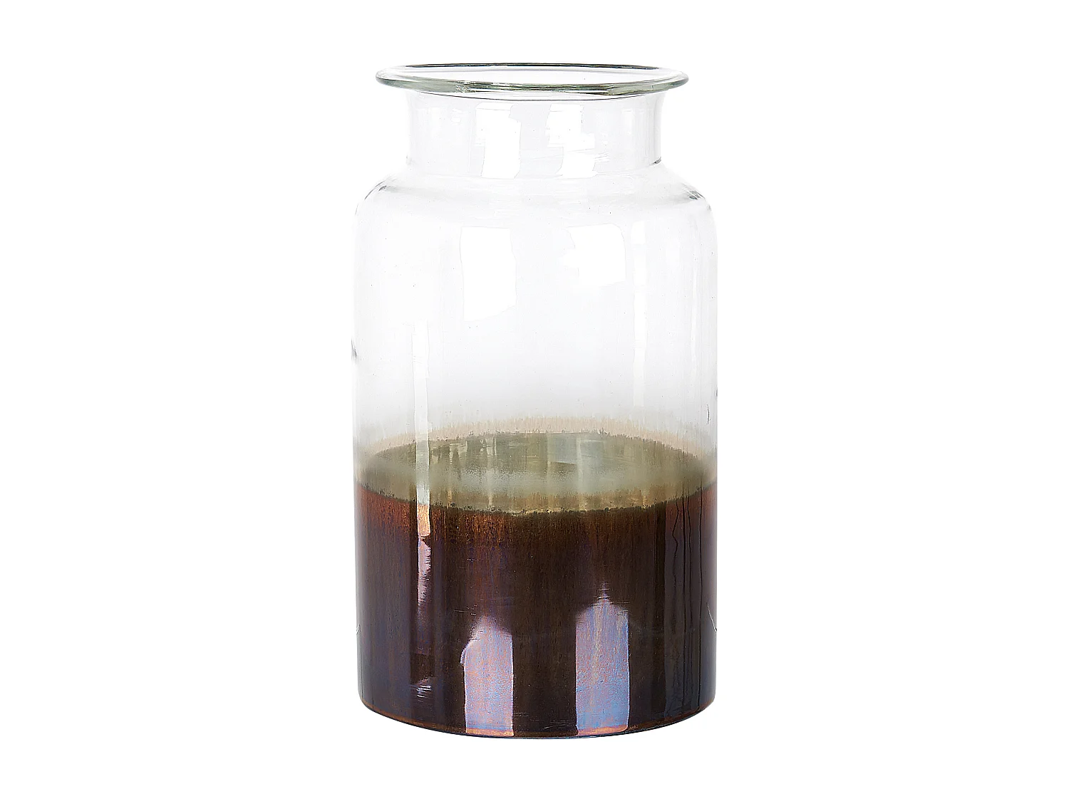 Vase à fleurs BHATURE Verre 30 cm Multicolore