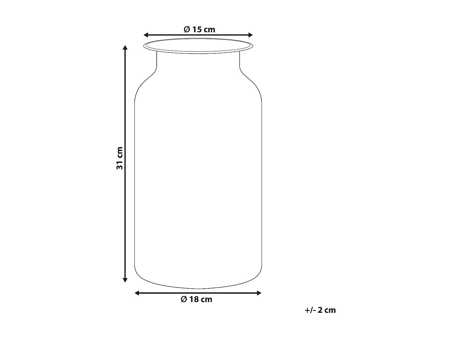 Vase à fleurs BHATURE Verre 30 cm Multicolore