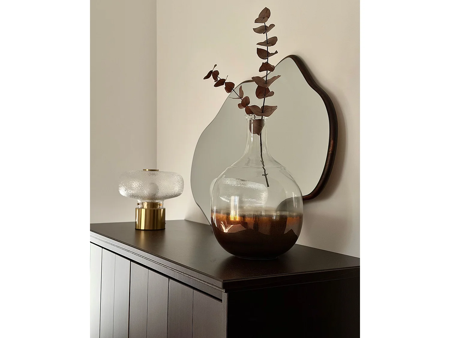 Blumenvase RAZALA Glas 40 cm Bunt