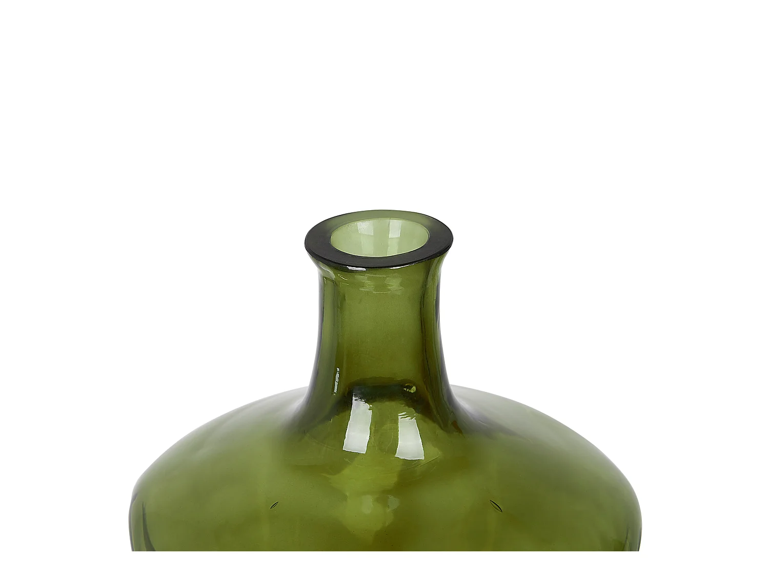 Blumenvase Glas grün 35 cm Tischdeko Ballonvase Flaschenvase Modern Boho Kerala