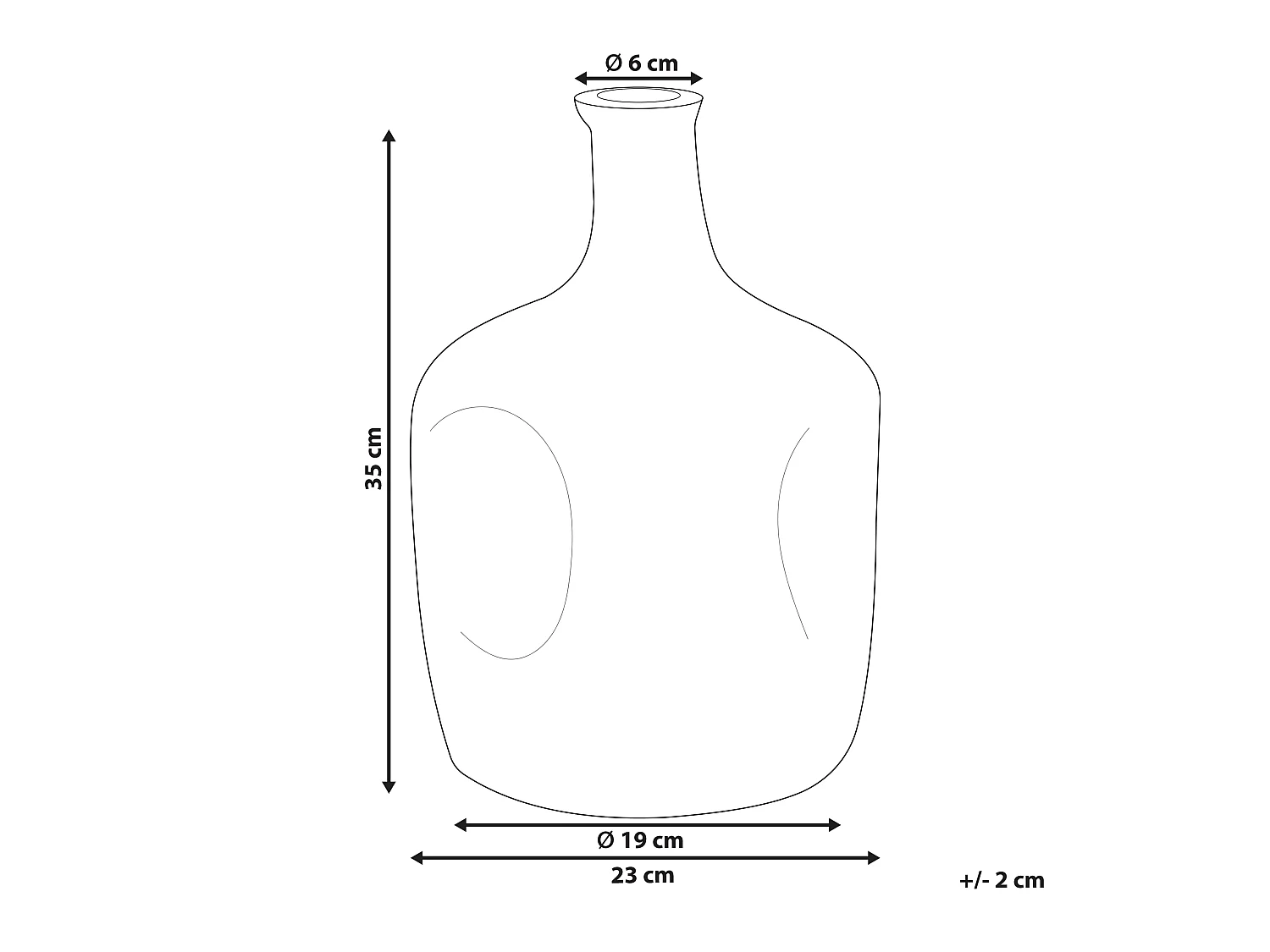 Blumenvase Glas grün 35 cm Tischdeko Ballonvase Flaschenvase Modern Boho Kerala