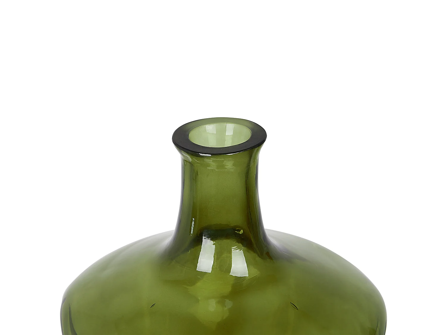 Jarrón para flores KERALA Vidrio 35 cm Verde oliva