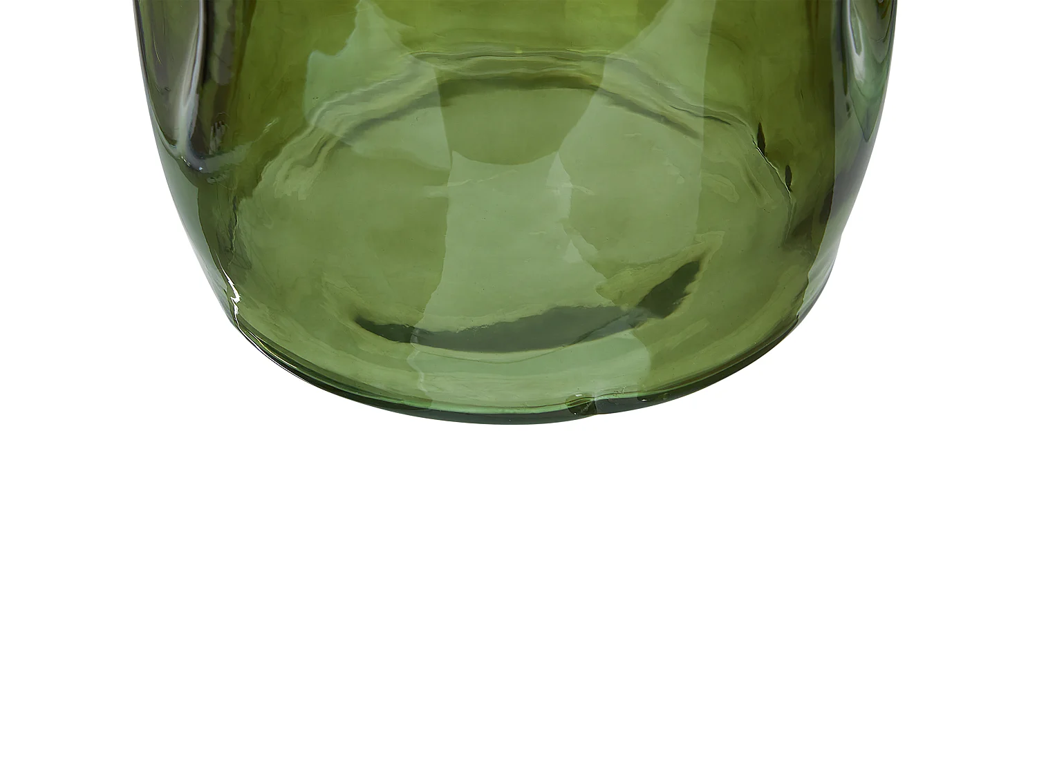 Wazon na kwiaty KERALA Szkło 35 cm Oliwkowy