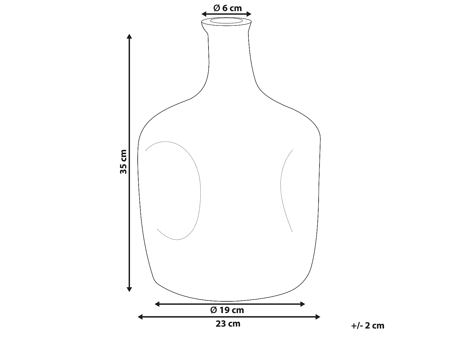 Wazon na kwiaty KERALA Szkło 35 cm Oliwkowy