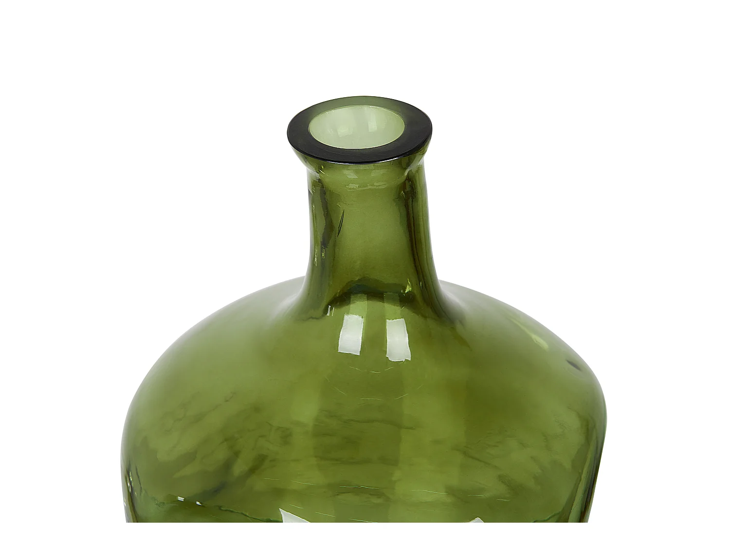 Blumenvase KERALA Glas 30 cm Olivgrün