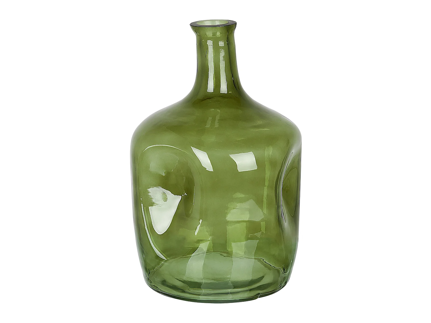Vase à fleurs KERALA Verre 30 cm Vert olive