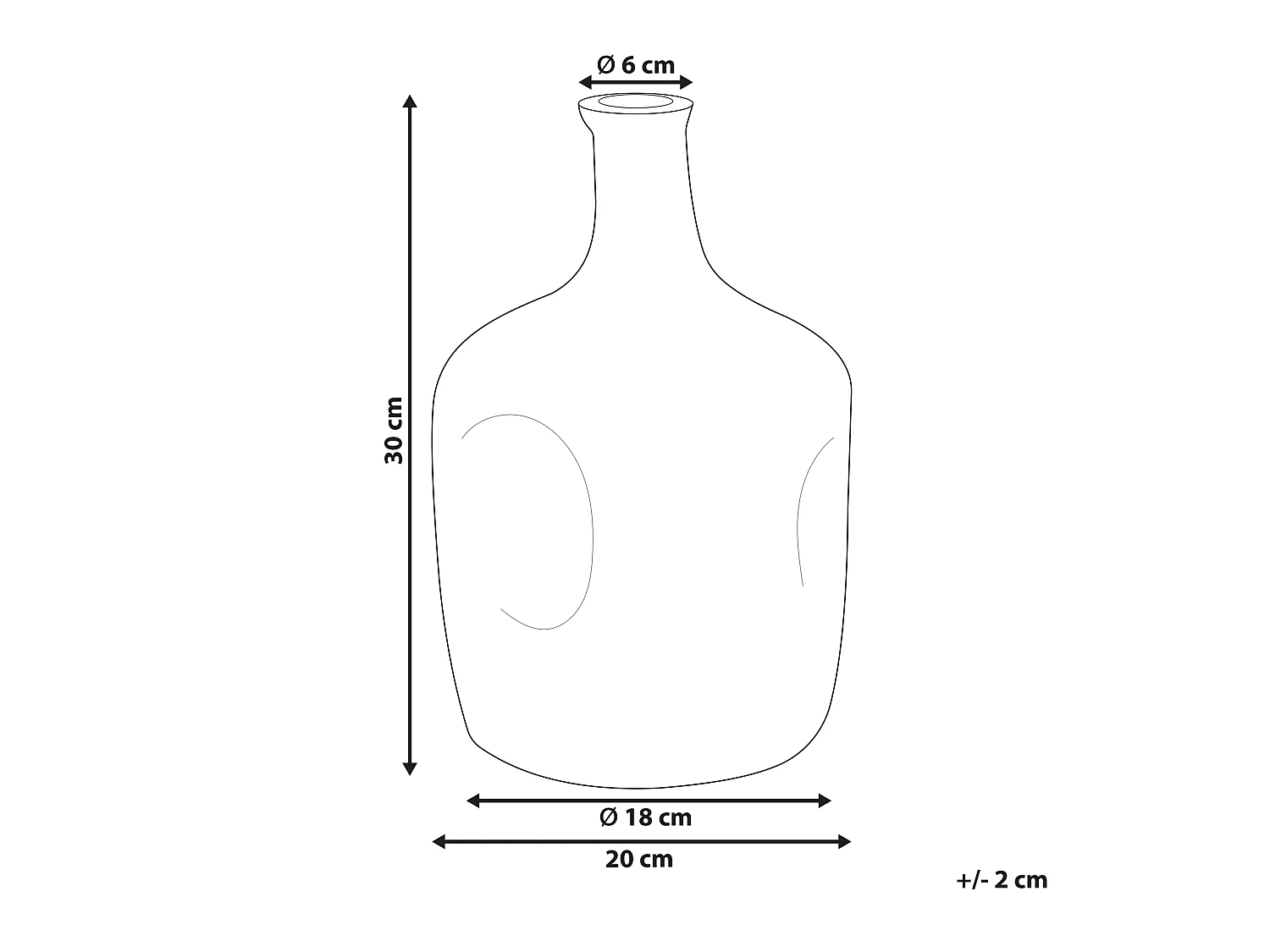 Wazon na kwiaty KERALA Szkło 30 cm Oliwkowy