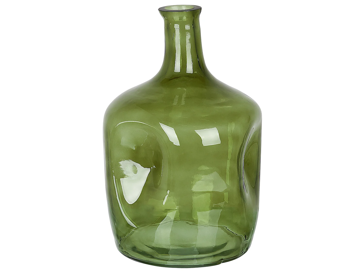 Vase à fleurs KERALA Verre 30 cm Vert olive