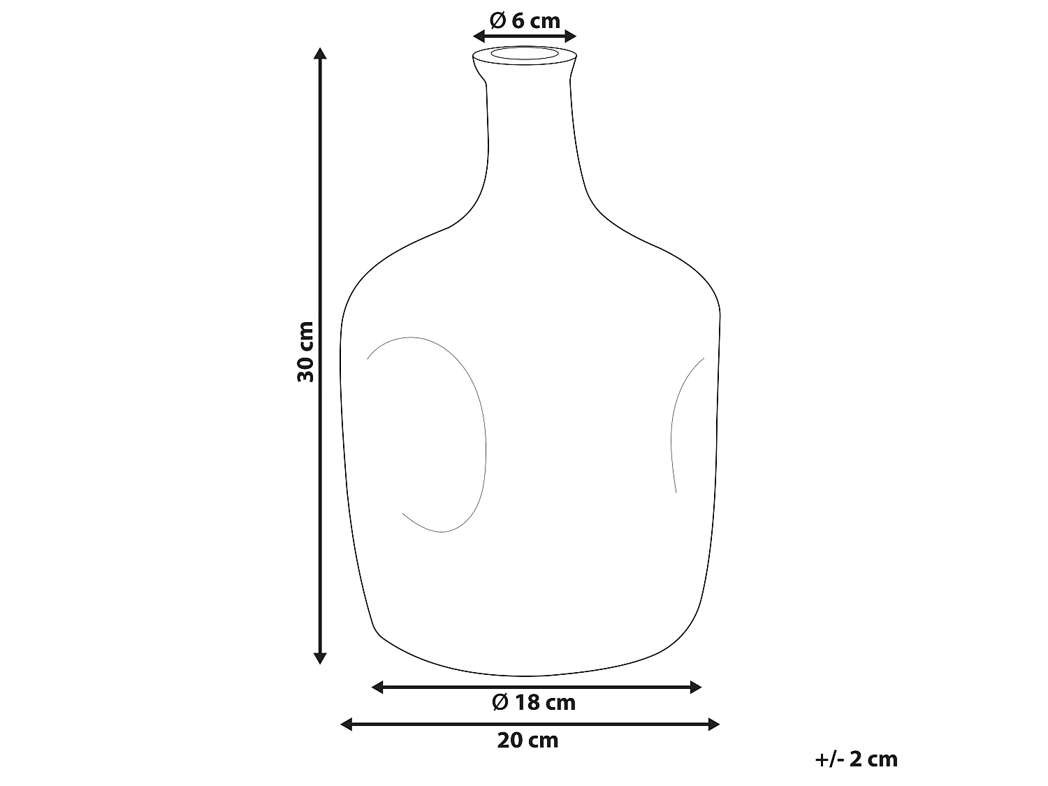 Vase à fleurs KERALA Verre 30 cm Vert olive