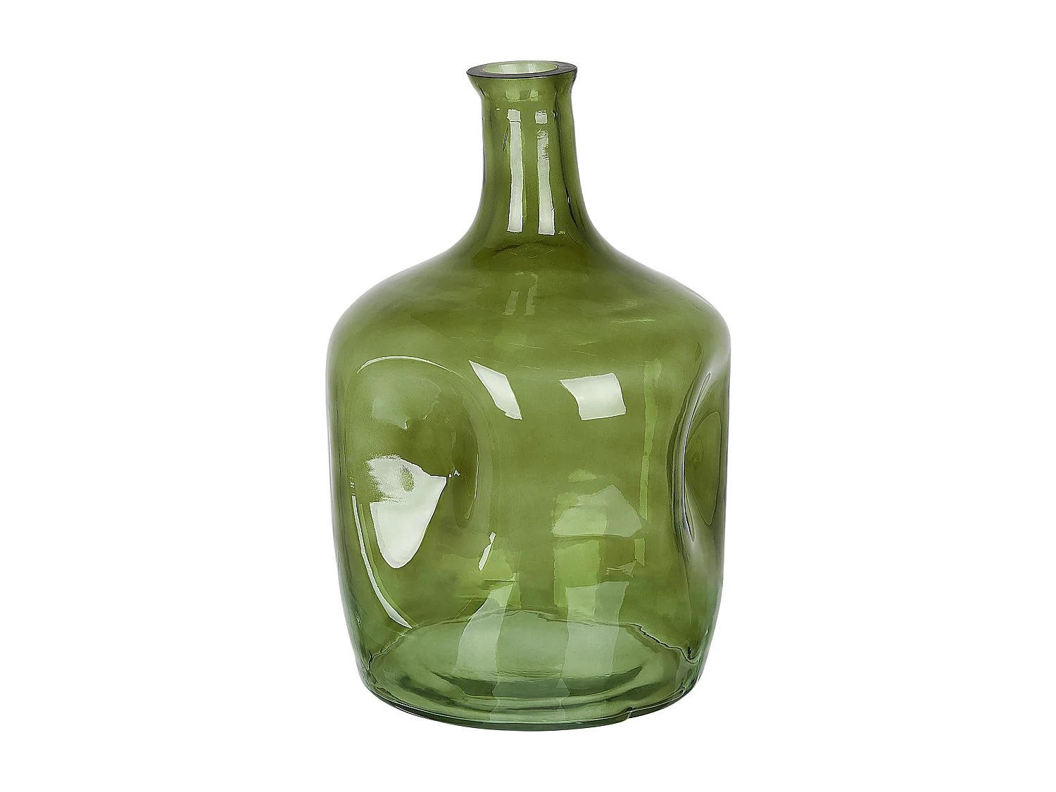 Vase à fleurs KERALA Verre 30 cm Vert olive
