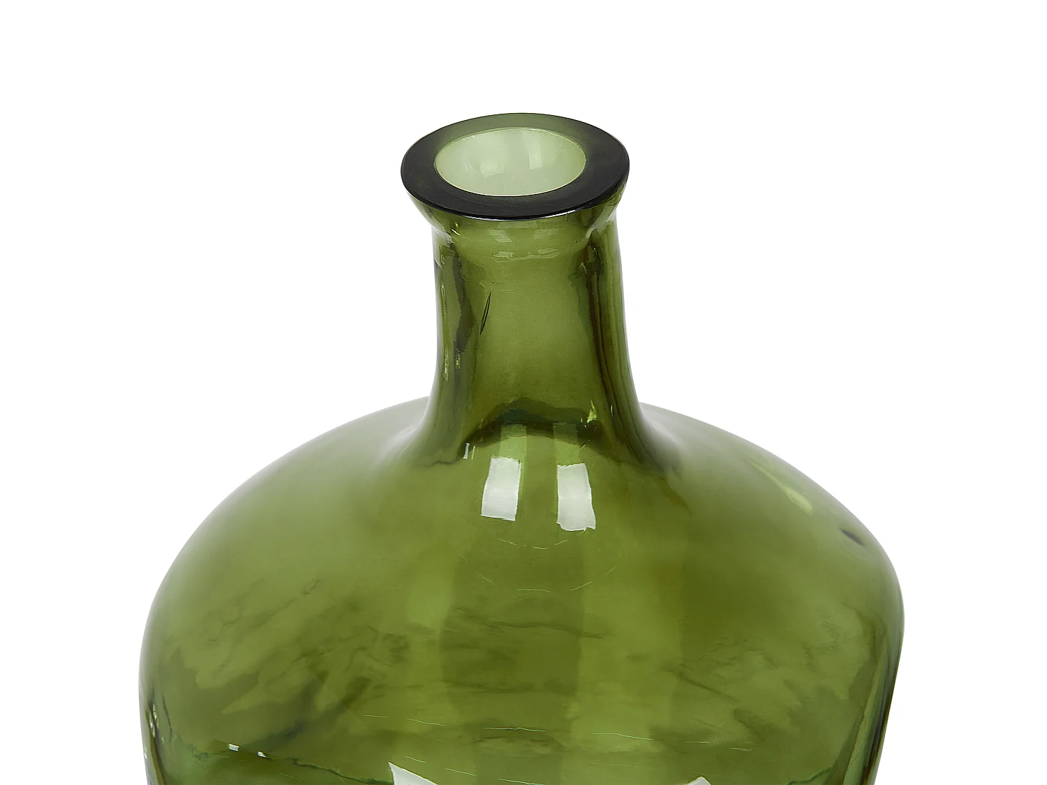 Vase à fleurs KERALA Verre 30 cm Vert olive