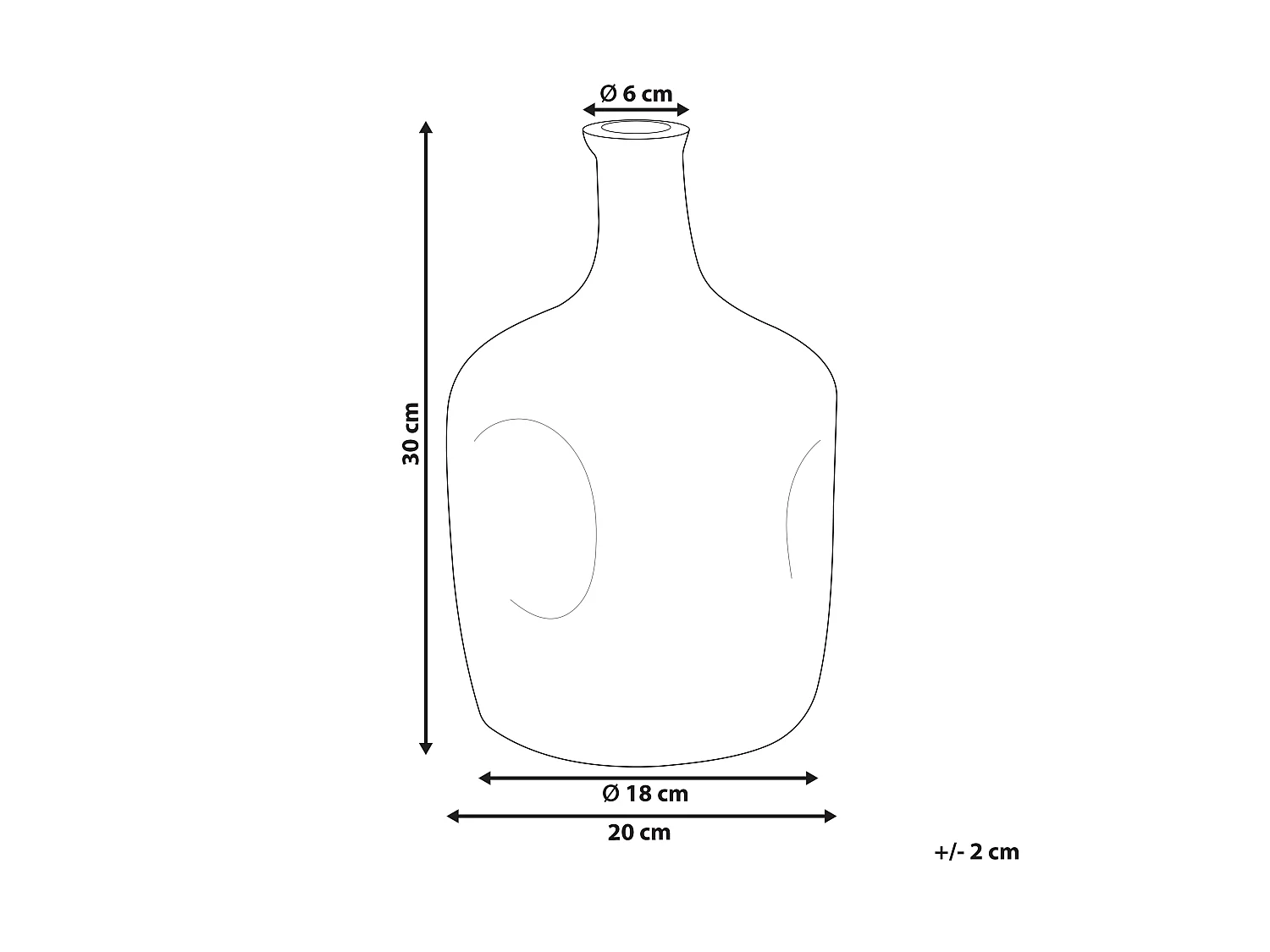 Vase à fleurs KERALA Verre 30 cm Vert olive