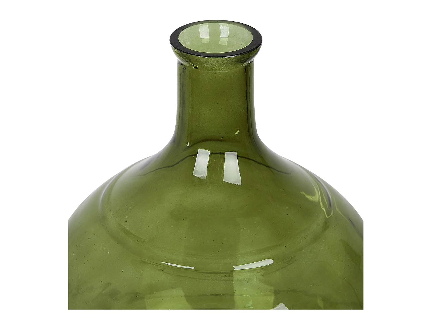 Blumenvase Glas grün 34 cm Tischdeko Ballonvase Flaschenvase Boho Modern Achaar