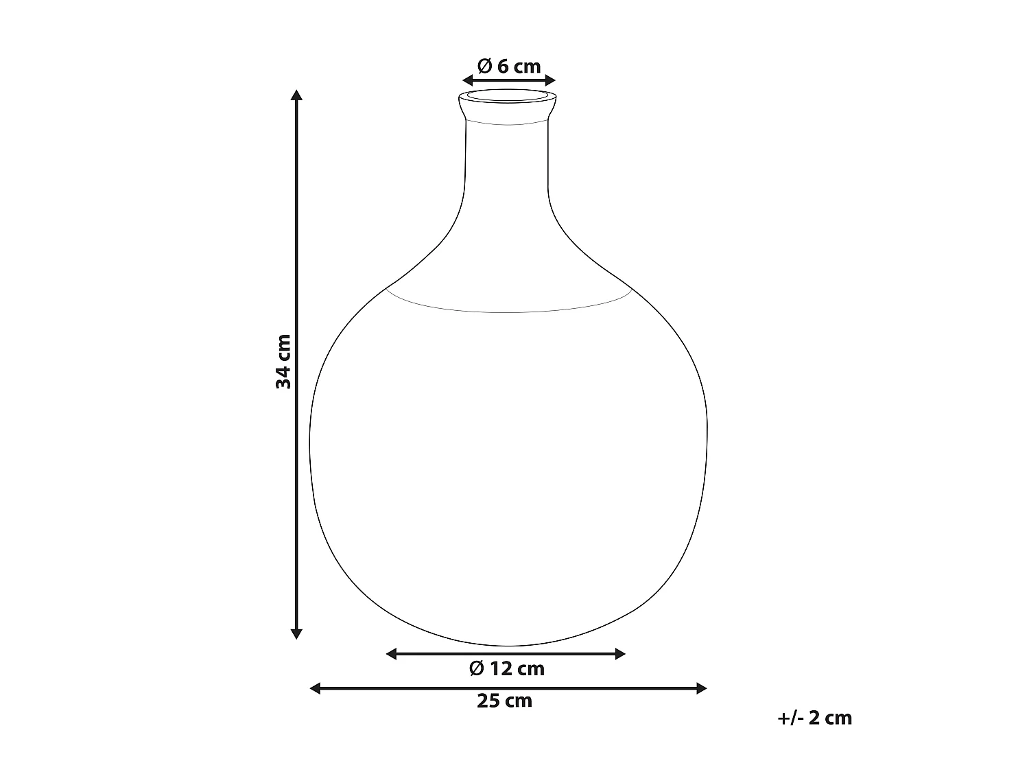 Blumenvase Glas grün 34 cm Tischdeko Ballonvase Flaschenvase Boho Modern Achaar