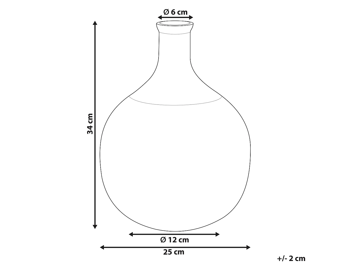 Wazon na kwiaty ACHAAR Szkło 34 cm Oliwkowy