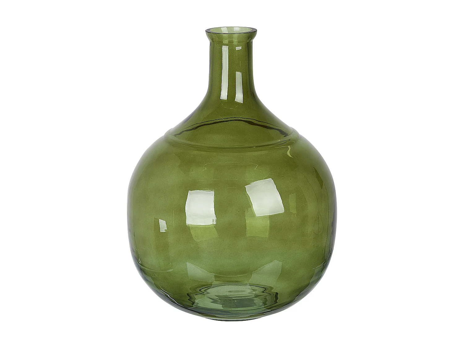 Jarrón para flores ACHAAR Vidrio 34 cm Verde oliva