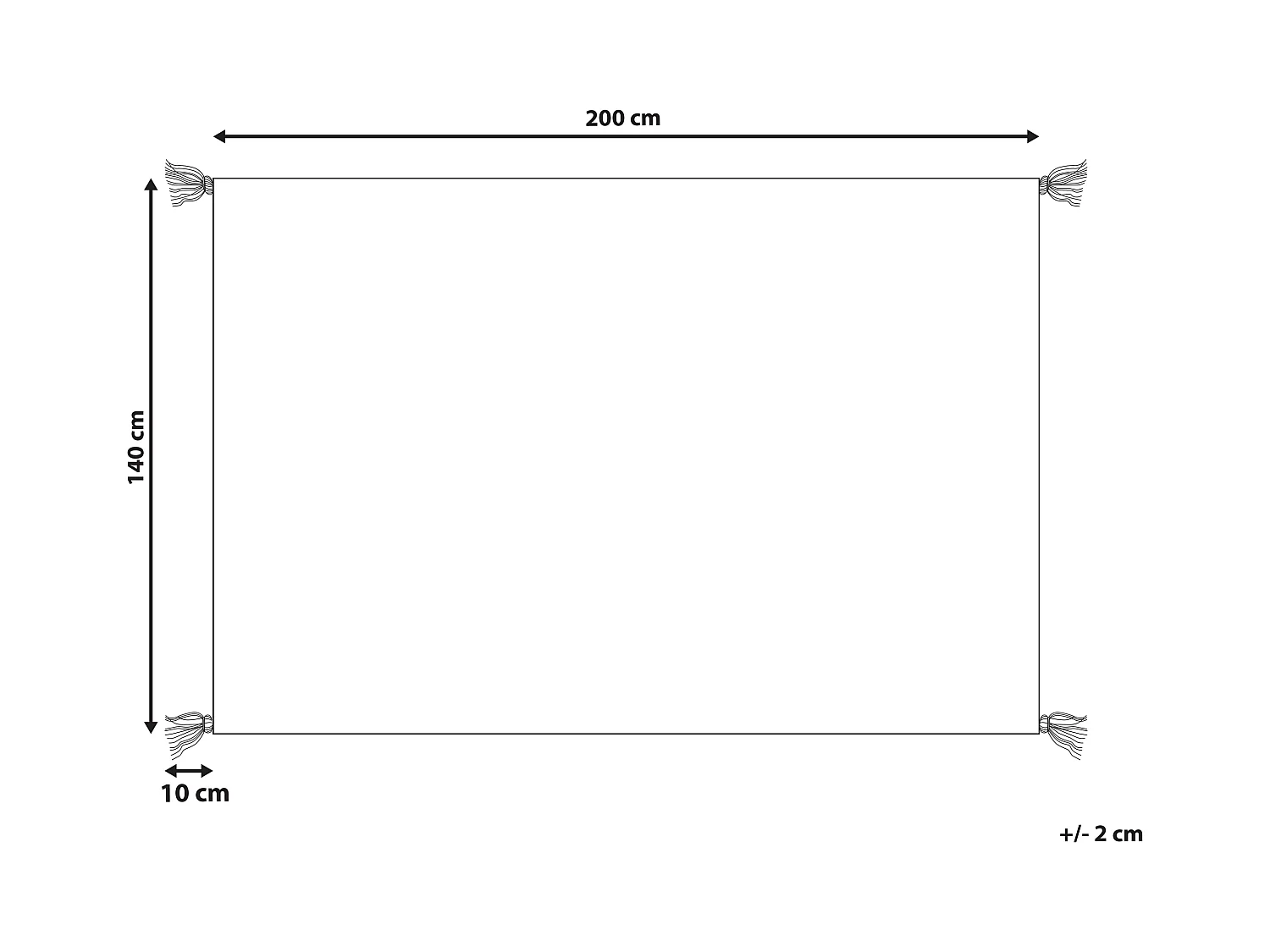 Teppich weiss 140 x 200 cm Shaggy SAKARYA
