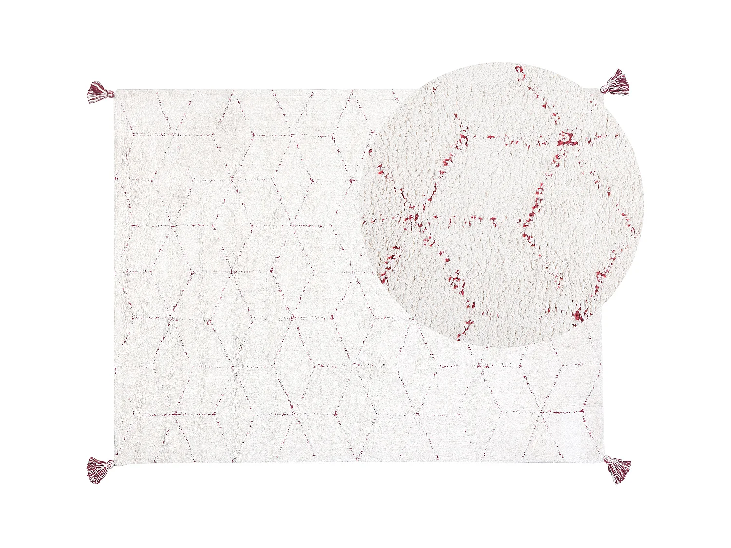 Tapis SAKARYA Blanc 140 x 200 cm Coton